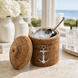 Anchor Hand Woven Wicker Rattan Ice Bucket - OROA