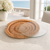 Round Wicker Anchor Serving Tray - OROA