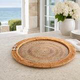 Round Wicker Anchor Serving Tray - OROA