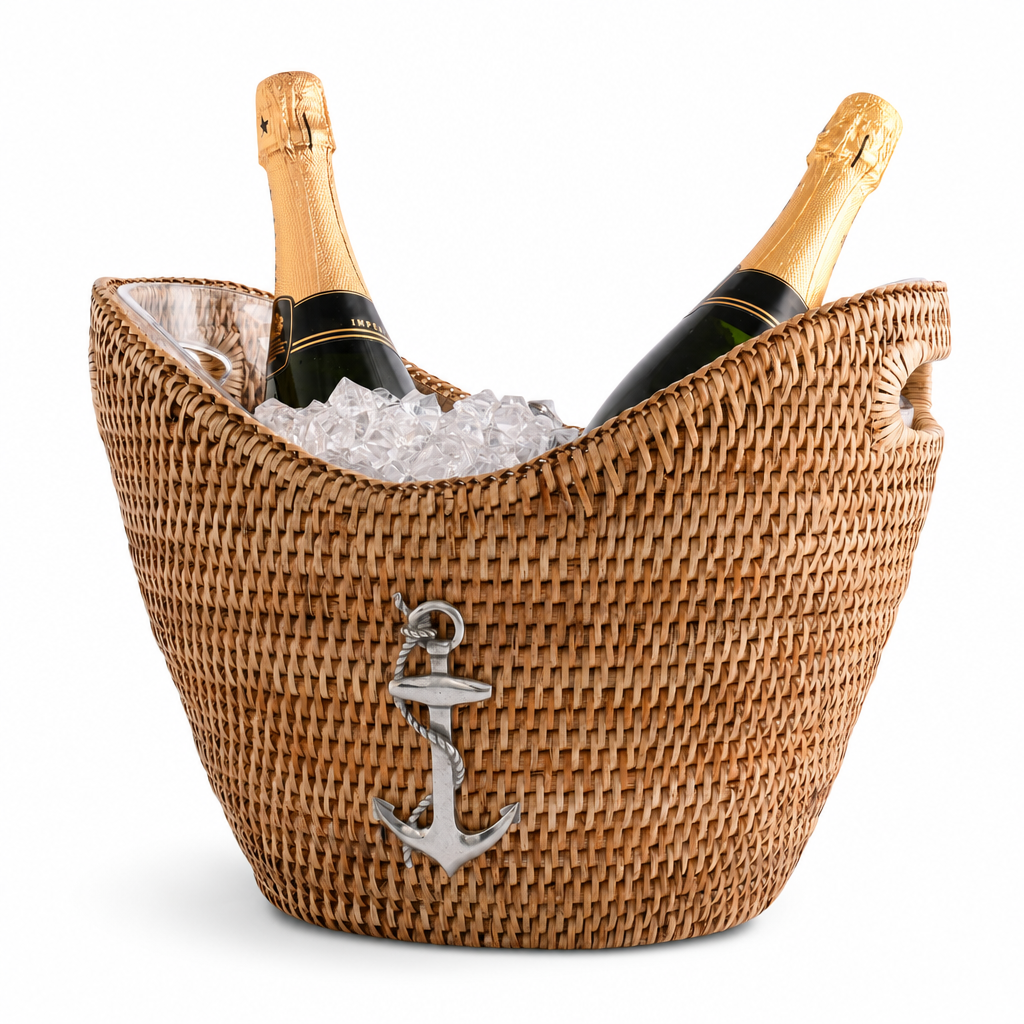 Hand-Woven Rattan Anchor Ice Tub - OROA