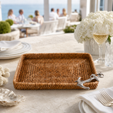 Anchor Catchall Tray Hand Woven Wicker Rattan - OROA