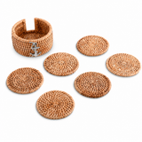 Anchor Hand Woven Wicker Rattan Coaster (S/6) - OROA