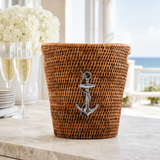 Anchor Hand Woven Wicker Rattan Ice Bucket - OROA
