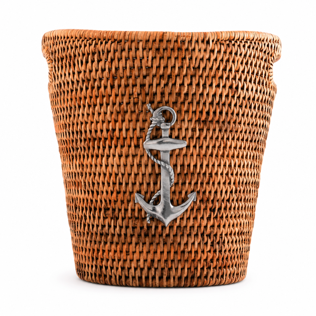 Anchor Hand Woven Wicker Rattan Ice Bucket - OROA