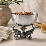 Pewter Elephant & Stainless Steel Nut Bowl - OROA