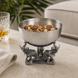 Pewter Elephant & Stainless Steel Nut Bowl - OROA
