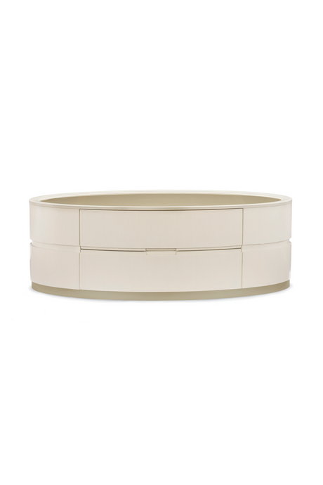 Oval White Cocktail Table | Caracole Adela | Oroa.com