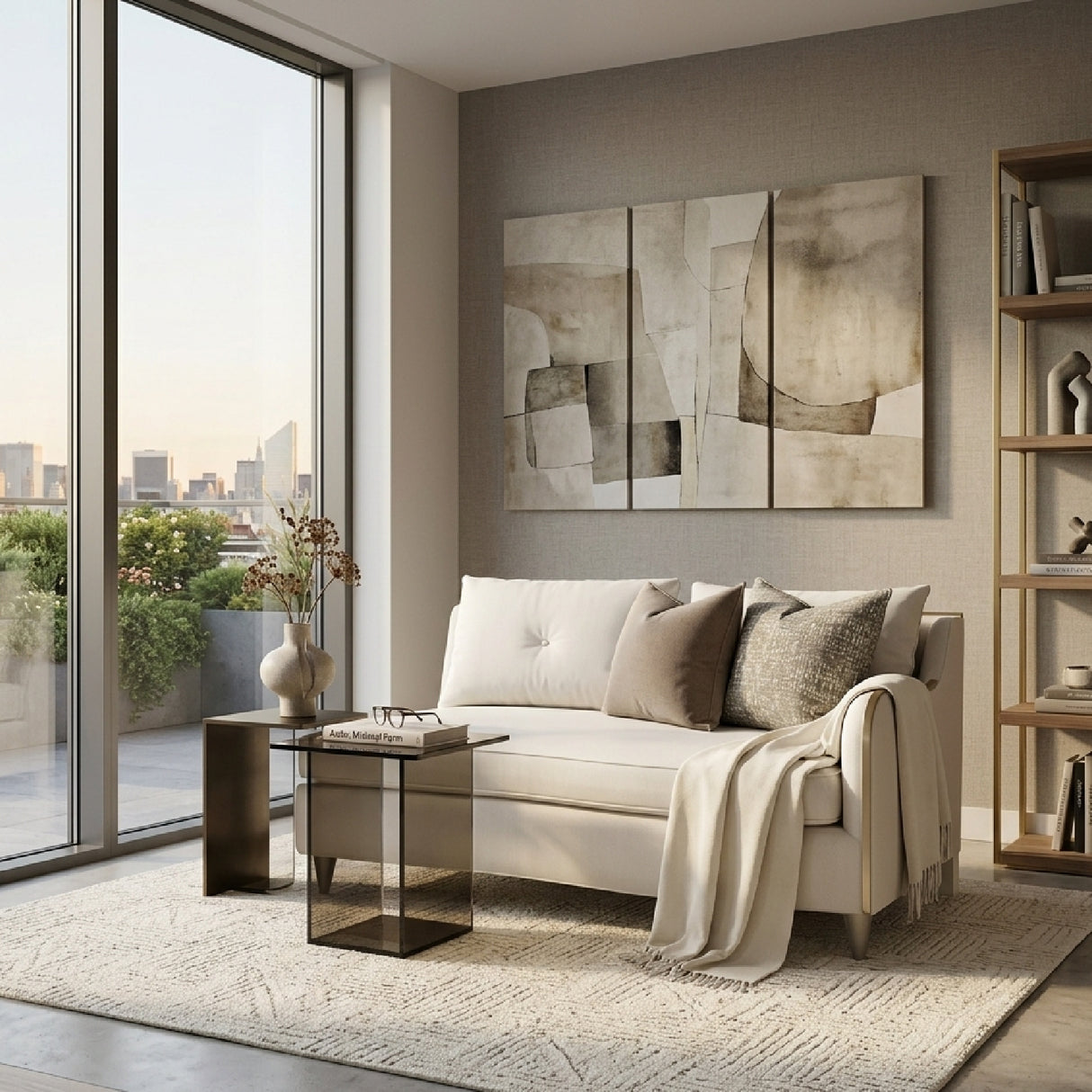   Modern European furniture - Cream Chenille Right-Armed Sofa - www.oroa.com | Oroa.com