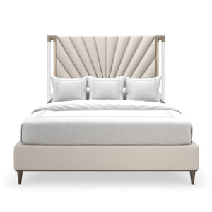   Gold Frame Upholstered Queen Bed | Oroa.com