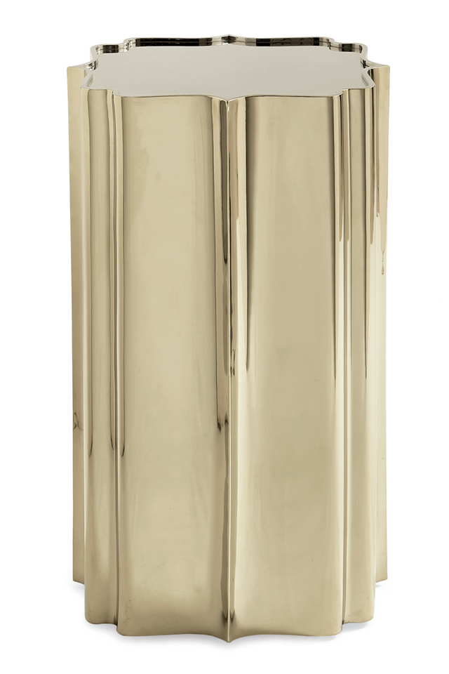 Scalloped Metallic Side Table | Caracole Good As Gold | Oroa.com
