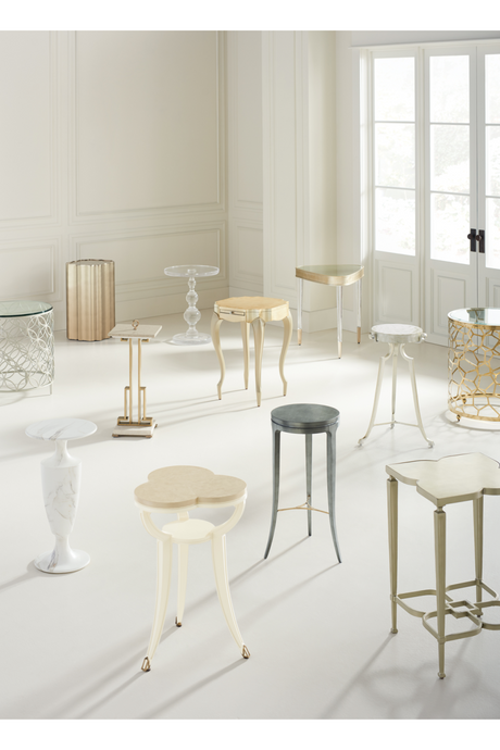 Scalloped Metallic Side Table | Caracole Good As Gold | Oroa.com