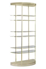 Half-Moon Gold Shelving Unit | Caracole Up Up And Away | Oroa.com