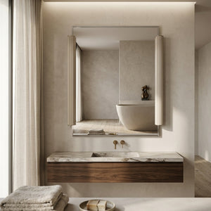   Fluted Side Beveled Mirror | Oroa.com