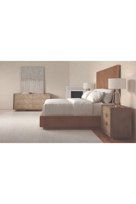 Chevron Patterned Nightstand | Caracole Crossed Purposes | Oroa.com
