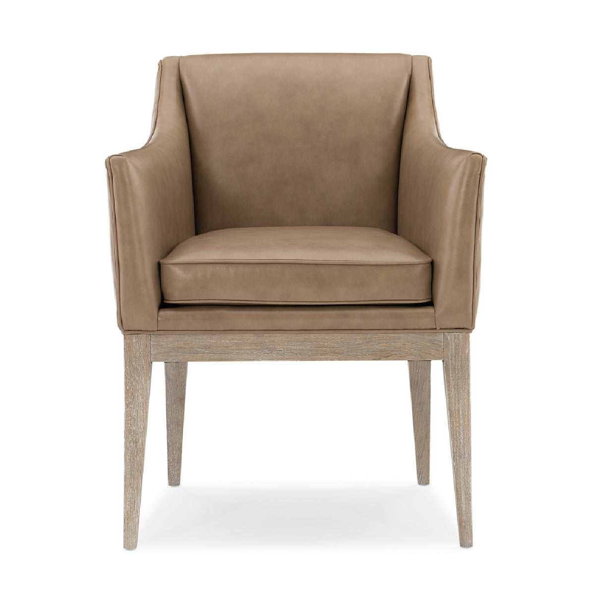 Brown Leather Dining Armchair | Caracole Free And Easy