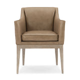 Brown Leather Dining Armchair | Caracole Free And Easy