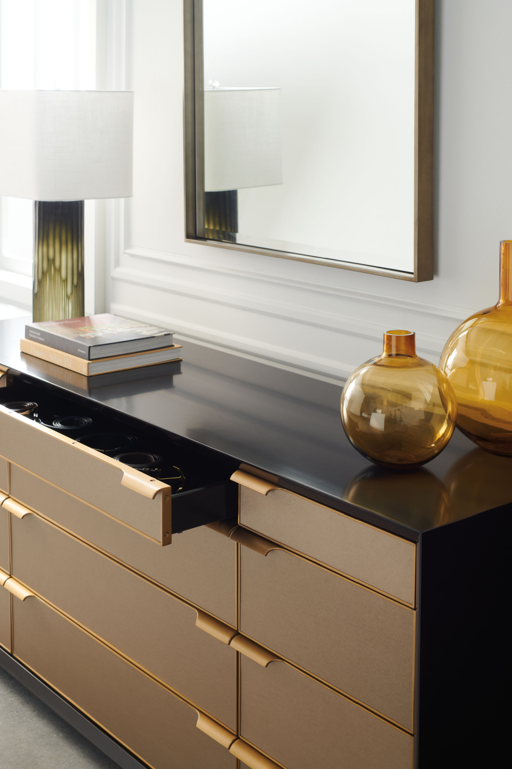 Textured Vinyl Dresser | Caracole All Wrapped Up | Oroatrade.com