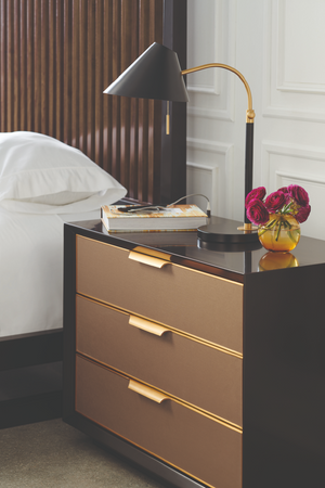 Vinyl 3-Drawer Nightstand | Caracole Triple Wrap | Oroa.com