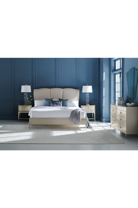 Silver Framed Modern Bed | Caracole Un-Deux-Trois | Oroa.com