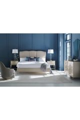 Silver Framed Modern Bed | Caracole Un-Deux-Trois | Oroa.com