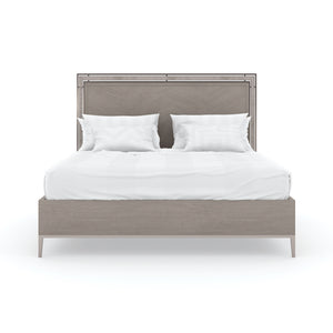   Wooden Herringbone Queen Bed | Oroa.com