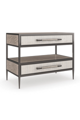 Bronze Framed Nightstand | Caracole Dual Impressions | Oroa.com