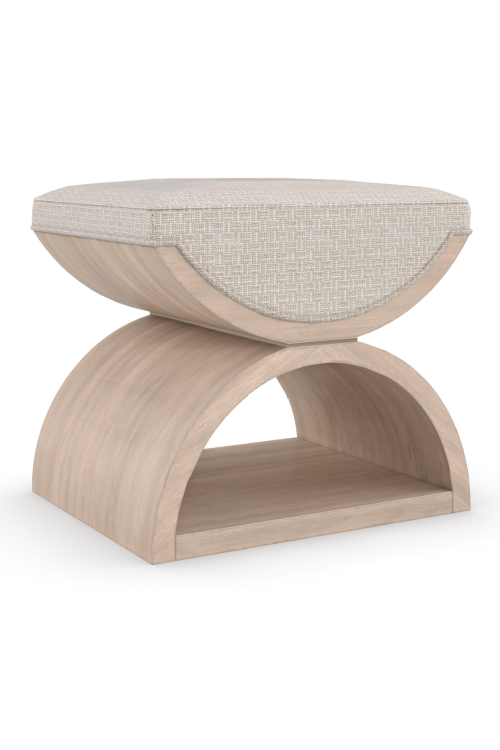 Wooden Crescent Ottoman | Caracole Open Enrollment | Oroa.com