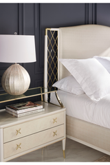 Beige Metal Trellis Bed | Caracole Star Of The Night | Oroa.com