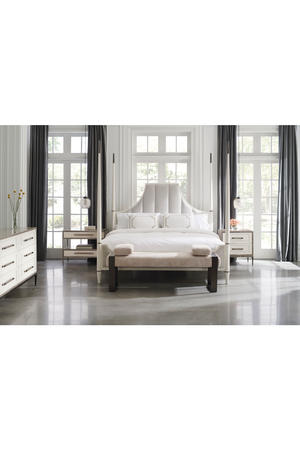 White Channel Tufted Queen Bed | Caracole To Post Or Not To Post | Oroa.com