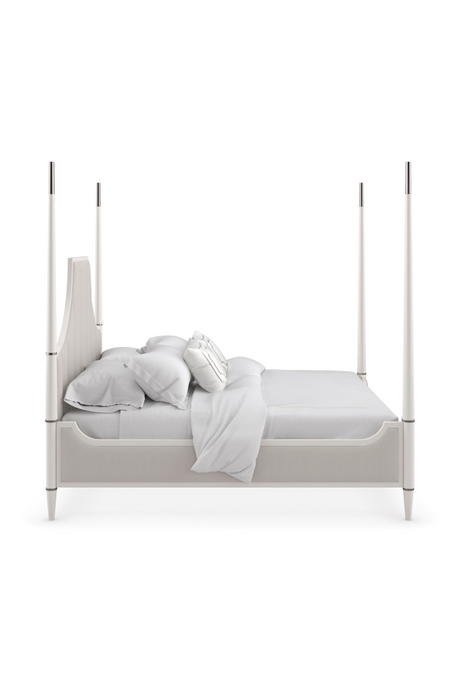 White Channel Tufted Queen Bed | Caracole To Post Or Not To Post | Oroa.com