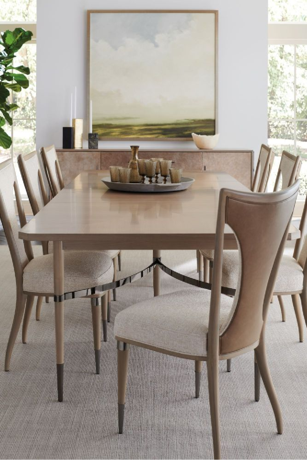 Beige Extendable Dining Table | Caracole Here to Accommodate | Oroa.com