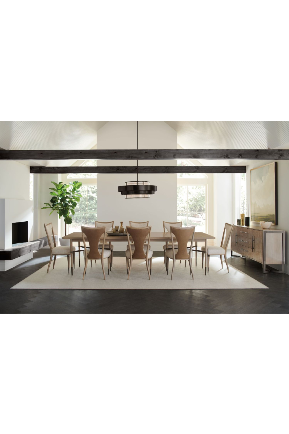 Beige Extendable Dining Table | Caracole Here to Accommodate | Oroa.com