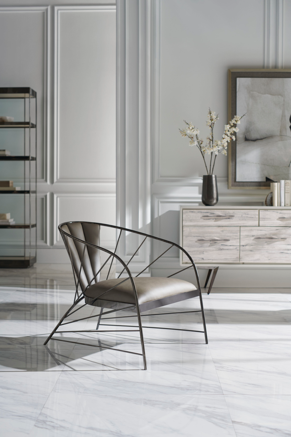 Bronze Framed Display Cabinet | Caracole Shelf Life | Oroa.com