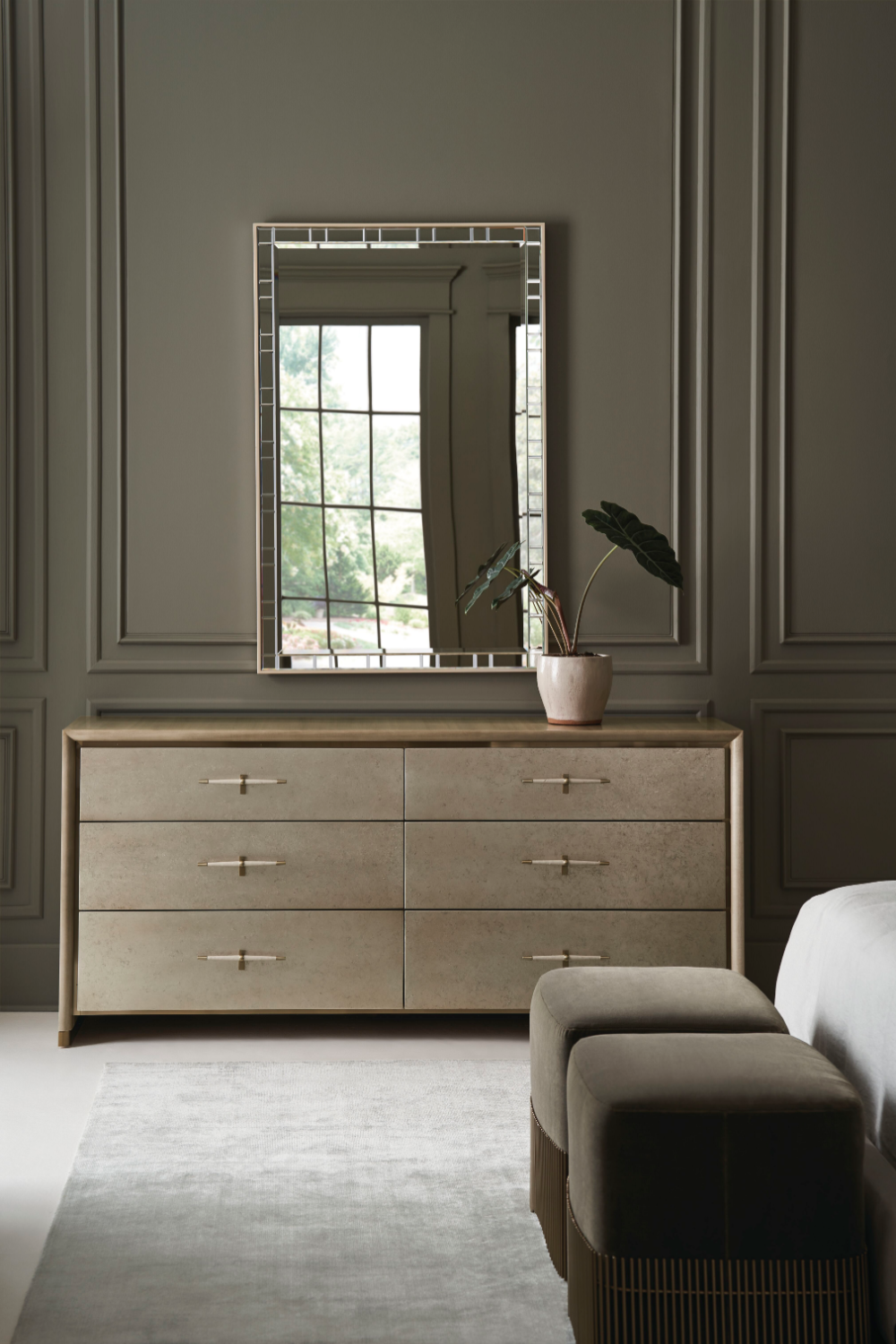 Metallic Leaf Modern Dresser | Caracole Hang Up | Oroa.com