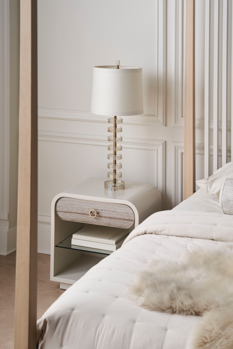White Modern Nightstand | Caracole Quarry | Oroa.com