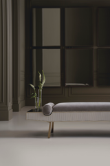 Gray Mohair Modern Bench | Caracole Roll Play | Oroa.com