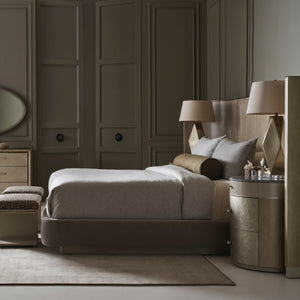   Gray Minimalist Winged Bed | Oroa.com