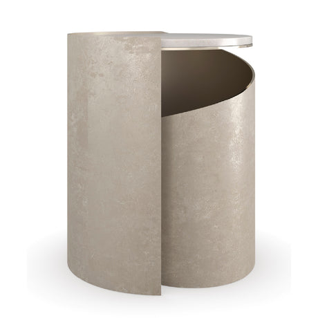 Spiral Silver Leaf Side Table | Caracole Nautilus | Oroa.com