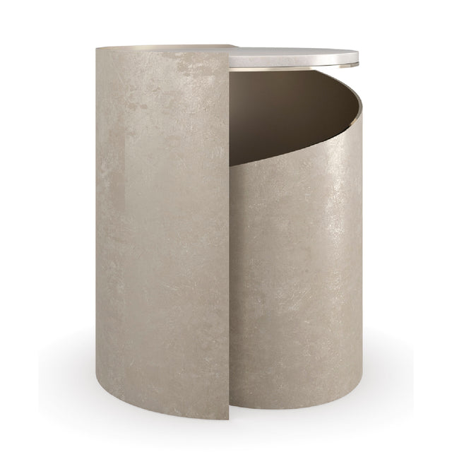 Spiral Silver Leaf Side Table | Caracole Nautilus | Oroa.com