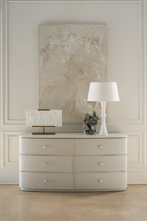Cream Linen 6-Drawer Dresser | Caracole Lyon | Oroa.com