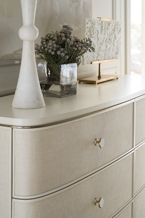 Cream Linen 6-Drawer Dresser | Caracole Lyon | Oroa.com