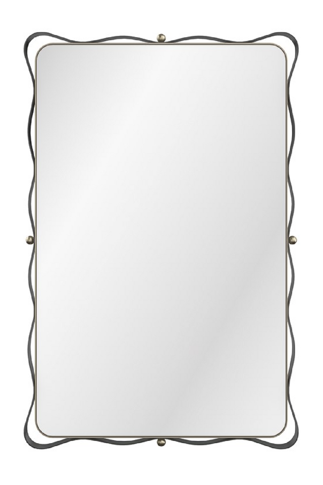 Bronze Ribbon Detail Mirror | Caracole Marseille | Oroa.com