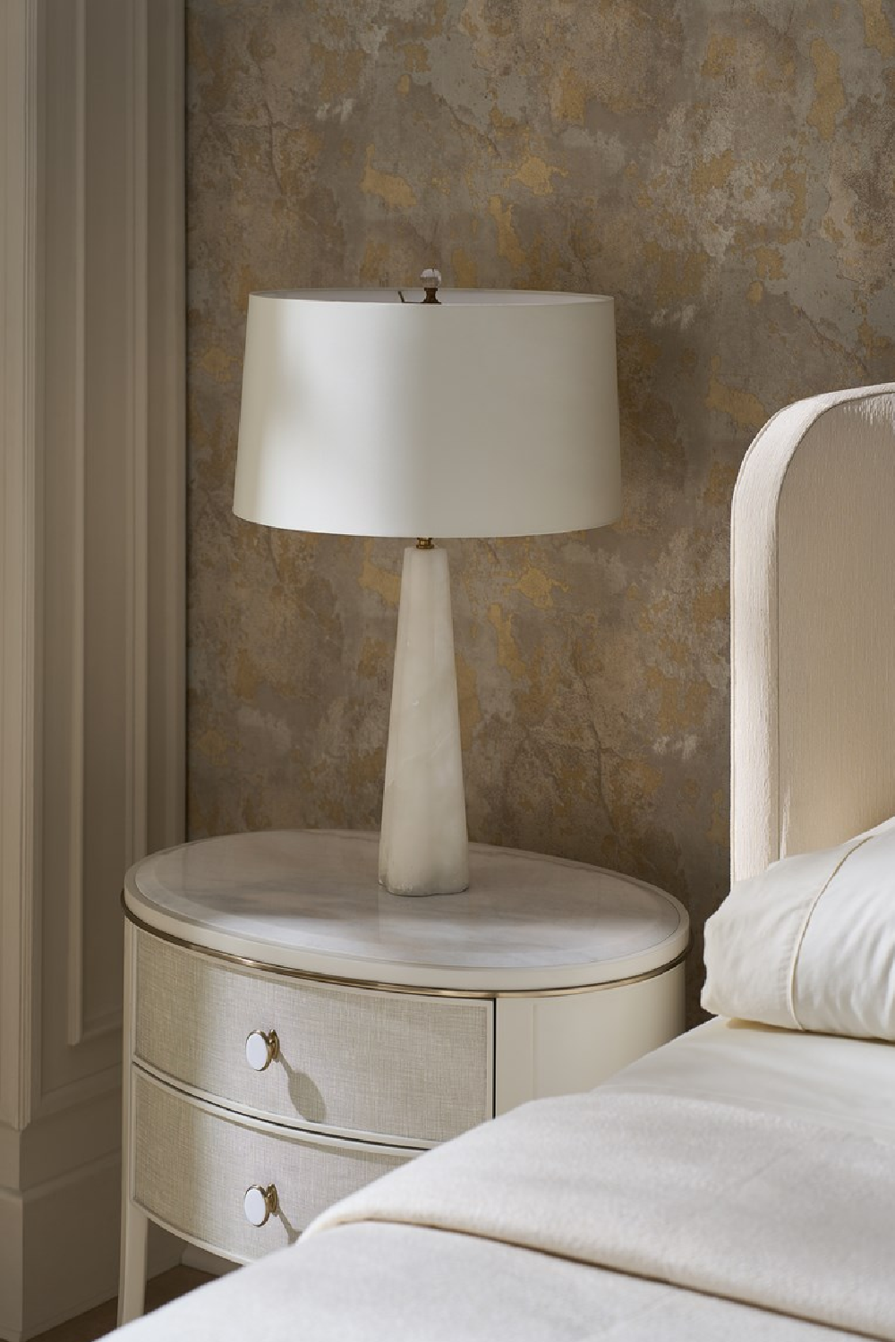Marble Top 2-Drawer Nightstand | Caracole Bruges | Oroa.com