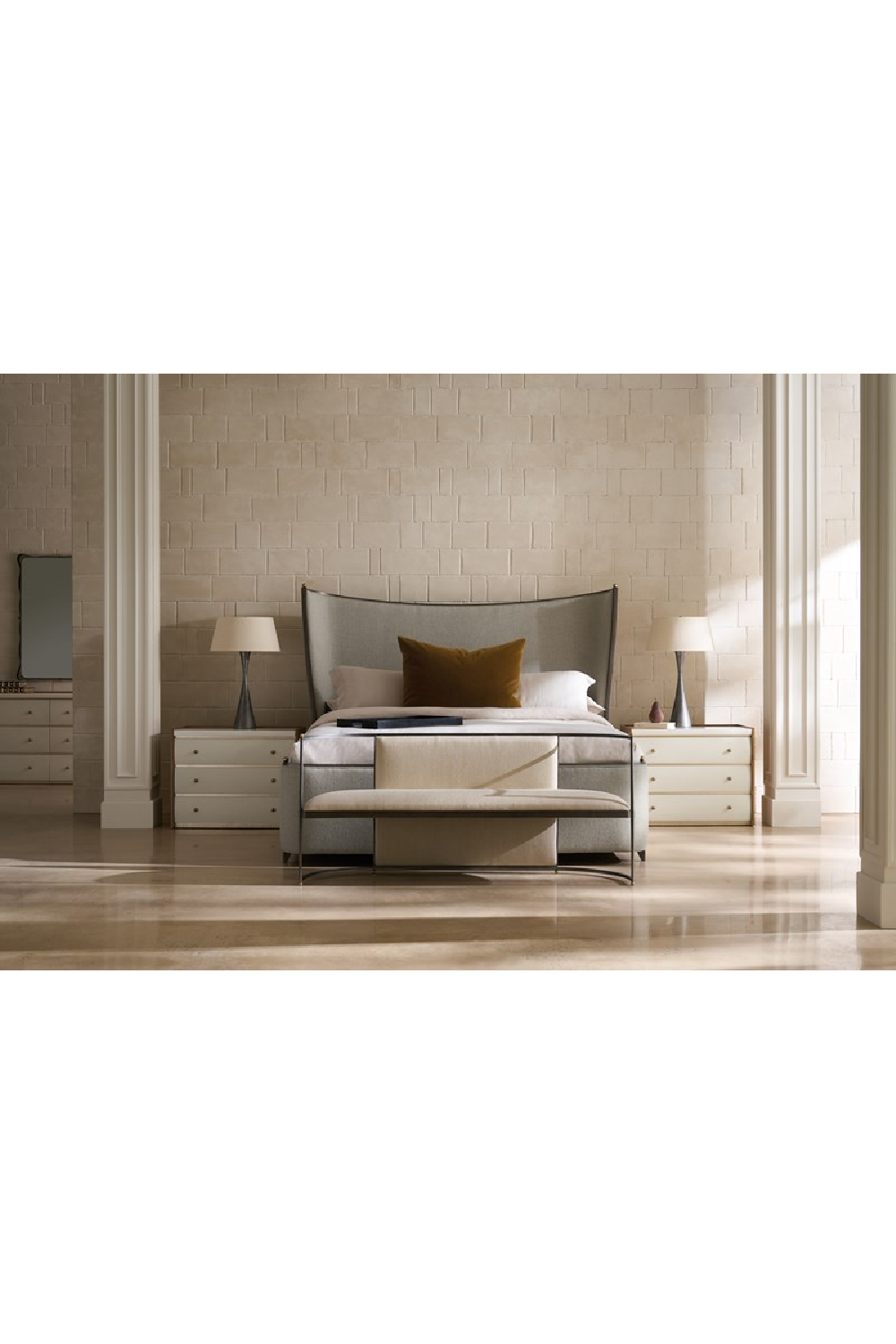 Sycamore Panel 3-Drawer Nightstand | Caracole Avignon | Oroa.com