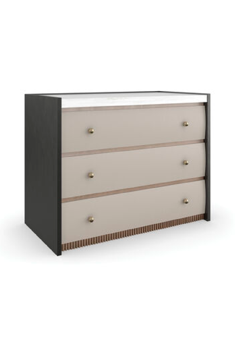 Burnished Adobe 3-Drawer Nightstand | Caracole Avignon | Oroa.com