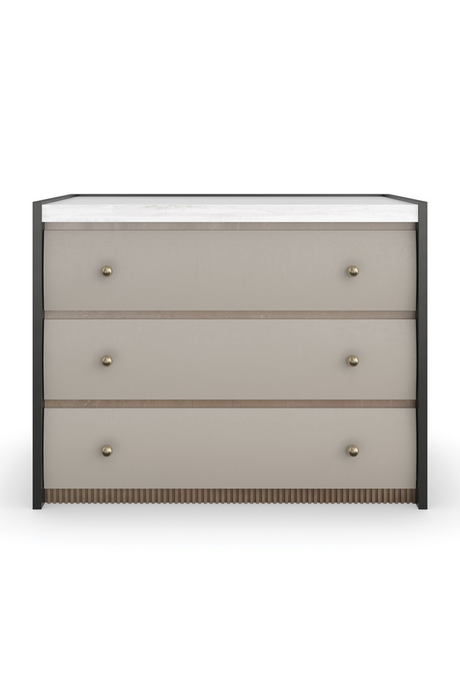 Burnished Adobe 3-Drawer Nightstand | Caracole Avignon | Oroa.com