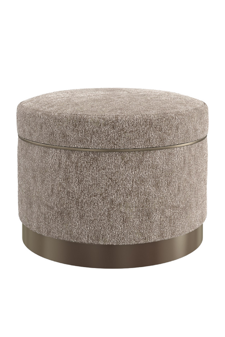 Round Chenille Storage Ottoman | Caracole Ritz | Oroa.com