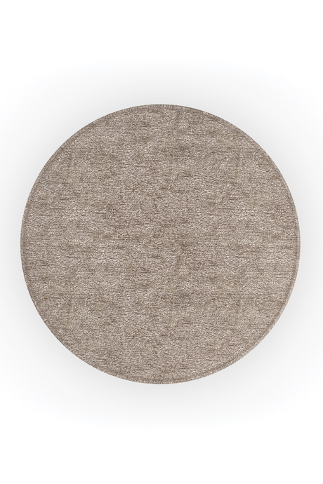 Round Chenille Storage Ottoman | Caracole Ritz | Oroa.com