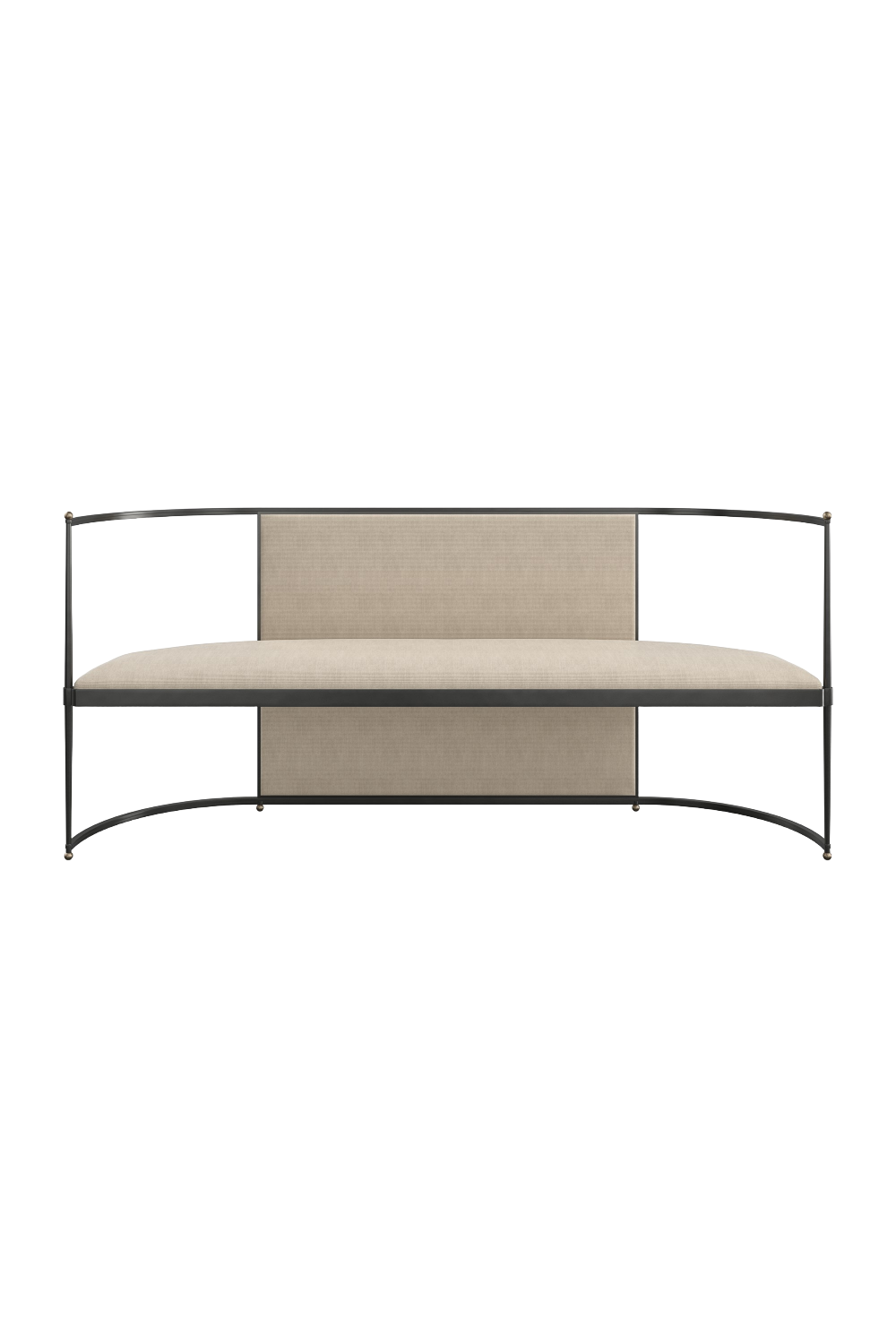 Metal Framed Wool Bench | Caracole Toulouse | Oroa.com