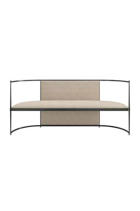 Metal Framed Wool Bench | Caracole Toulouse | Oroa.com